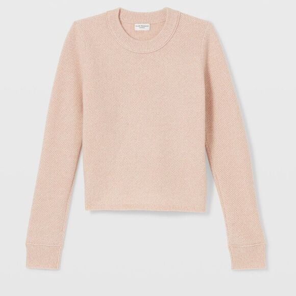 Club Monaco Honeycomb Crew Rose Cashmere Sweater, Size XSP - Picture 2 of 11